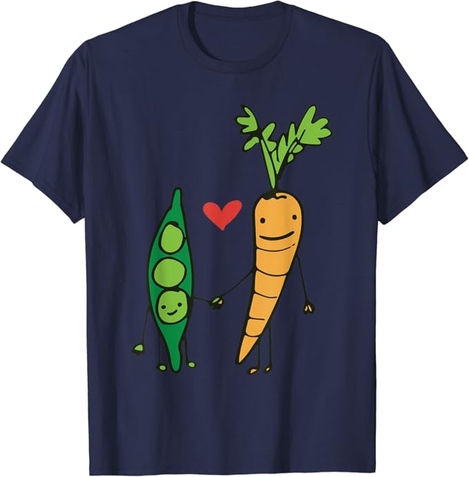 Pea Loves Carrot Cute Vegetable Lover Tee TShirt